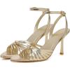 imageRIBONGZ High Heels for Women Lace Up Summer Sandals Strappy Heels Pointed Open Toe Ankle Strap High Stiletto Sexy Pumps for Wedding Casual Dance Prom Party Comfortable Dressy ShoesGold