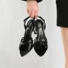 imageRIBONGZ High Heels for Women Lace Up Summer Sandals Strappy Heels Pointed Open Toe Ankle Strap High Stiletto Sexy Pumps for Wedding Casual Dance Prom Party Comfortable Dressy ShoesBlack
