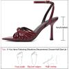 imageRIBONGZ High Heels for Women Lace Up Summer Sandals Strappy Heels Pointed Open Toe Ankle Strap High Stiletto Sexy Pumps for Wedding Casual Dance Prom Party Comfortable Dressy ShoesBurgundy