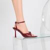 imageRIBONGZ High Heels for Women Lace Up Summer Sandals Strappy Heels Pointed Open Toe Ankle Strap High Stiletto Sexy Pumps for Wedding Casual Dance Prom Party Comfortable Dressy ShoesBurgundy