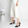 imageRIBONGZ Wedding Bridal Shoes for Women Chunky Block Heel Pumps Closed Pointed Toe Heels with Elegant Bow Knot Comfort Evening Party Prom Office ShoesBlack