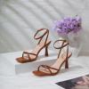 imageRIBONGZ Womens Heeled Sandals Square Open Toe Kitten Strappy Heels with Ankle Strap Elegant Summer Wedding Party Evening Prom Daily Wear Lace Up Dress ShoesBrown
