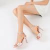 imageRIBONGZ Womens High Heels Round Open Toe Sexy Kitten Sandals Stiletto Heeled Pumps Ankle Strap Bridal Shoes with Bow Summer Wedding Party Casual Office WorkPink