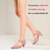 imageRIBONGZ Comfortable Kitten Heels for Women Pointed Closed Toe Ankle Strap Buckle Heels Slip on Low Heel Church Pumps Wedding Bridal Party Dressy ShoesPink Suede