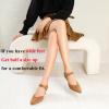 imageRIBONGZ Comfortable Kitten Heels for Women Pointed Closed Toe Ankle Strap Buckle Heels Slip on Low Heel Church Pumps Wedding Bridal Party Dressy ShoesLight Brown Suede