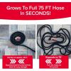imagePocket Hose Silver Bullet 20 Expandable Garden Hose 75FT with Turbo Shot Nozzle ASSEENONTV LeadFree Solid Aluminum Connectors Easy OnOff Valve KinkFree LeakProofHARDWARETUBING