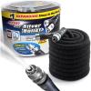 imagePocket Hose Silver Bullet 75 ft Turbo Shot Nozzle Multiple Spray Patterns Expandable Garden Hose 34 in Solid Aluminum Fittings Lightweight and NoKink