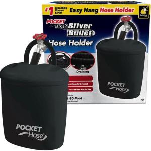 imageOriginal Pocket Hose Holder As Seen On TV Waterproof Selfdraining Outside Storage for Pocket Hose Expandable Garden Hoses