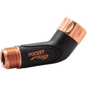 imagePocket Hose Copper Bullet Elbow Connector ASSEENONTV Infused with Copper 46 Angle Extends Hose Life Connects to Any Standard Faucet  Inlet ampamp Outlet Ends LeakProof Easy OnOff Switch