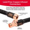 imagePocket Hose Copper Bullet Expandable Garden Hose 100 FT w10 Pattern Thumb Spray Nozzle ASSEENONTV 650psi 34 in Patented LeadFree UltraLightweight Solid Copper Anodized Aluminum FittingsNoKink