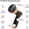 imagePocket Hose Copper Bullet Expandable Garden Hose 25 FT w10 Pattern Thumb Spray Nozzle ASSEENONTV 650psi 34 in Patented LeadFree UltraLightweight Solid Copper Anodized Aluminum Fittings NoKink