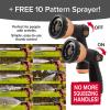 imagePocket Hose Copper Bullet Expandable Garden Hose 50 FT w10 Pattern Thumb Spray Nozzle ASSEENONTV 650psi 34 in Patented LeadFree UltraLightweight Solid Copper Anodized Aluminum Fittings NoKink