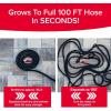 imagePocket Hose Silver Bullet 20 Expandable Garden Hose 100FT with Turbo Shot Nozzle ASSEENONTV LeadFree Solid Aluminum Connectors Easy OnOff Valve KinkFree LeakProofHardware Tubing