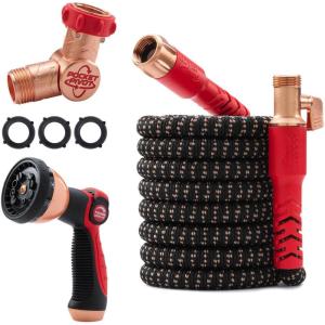 imagePocket Hose Copper Head wNew Pocket Pivot Expandable Garden Hose 50 FT ASSEENONTV Swivels 360 Advanced TriTex Tubing ampamp Force Field Jacket 3X Stronger LeadFree NoKink AntiBurst wAPT