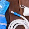 imagePocket Hose Expandable Boat ampamp RV White 50 Ft Hose Turbo Shot Nozzle Multiple Spray Patterns 34 in Solid Aluminum LeadFree Fittings Lightweight and NoKink