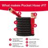 image:imagePocket Hose Ballistic 50 FT Expandable Garden Hose wPocket Pivot Swivel Connector AntiBurst Sleeve Reinforced with Bulletproof Fiber Lightweight NoKink Compact UVProtected AS SEEN ON TVRegular