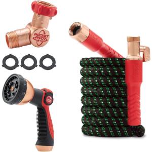image:imagePocket Hose Ballistic Double UV Edition 50 FT Expandable Garden Hose wPocket Pivot Swivel Connector AntiBurst Sleeve Reinforced wBulletproof Fiber Lightweight NoKink Compact AS SEEN ON TV25ft