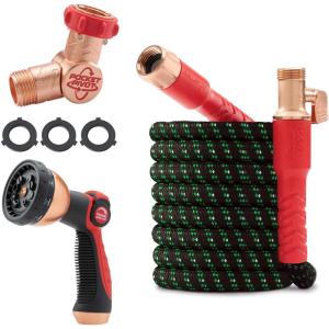 image:imagePocket Hose Ballistic Double UV Edition 50 FT Expandable Garden Hose wPocket Pivot Swivel Connector AntiBurst Sleeve Reinforced wBulletproof Fiber Lightweight NoKink Compact AS SEEN ON TV50ft