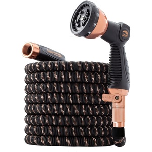image:imagePocket Hose 100 FT Copper Bullet Expandable Hose wThumb Spray Nozzle AS SEEN ON TV 650psi 34 in Solid Copper Anodized Aluminum Fittings LeadFree Lightweight NoKink