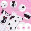imageWonderBabe 2Pcs Girls Nightgowns Unicorn Pajamas Toddler Nightgown Sleepwear Flutter Short Sleeves Night Gowns for KidsAcat