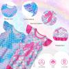 imageWonderBabe 2Pcs Girls Nightgowns Unicorn Pajamas Toddler Nightgown Sleepwear Flutter Short Sleeves Night Gowns for KidsAmermaid