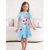 imageWonderBabe 2Pcs Girls Nightgowns Unicorn Pajamas Toddler Nightgown Sleepwear Flutter Short Sleeves Night Gowns for KidsBcat