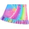 imageWonderBabe 2Pcs Girls Nightgowns Unicorn Pajamas Toddler Nightgown Sleepwear Flutter Short Sleeves Night Gowns for KidsBunicorn