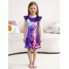 imageWonderBabe 2Pcs Girls Nightgowns Unicorn Pajamas Toddler Nightgown Sleepwear Flutter Short Sleeves Night Gowns for KidsCcat