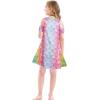 imageWonderBabe Girls Dresses Clothes Kids Short Sleeve Cold Shoulder School Twirly Skater Dress Summer Casual Mermaid SundressAmermaid