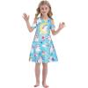 imageWonderBabe Girls Dresses Clothes Kids Short Sleeve Cold Shoulder School Twirly Skater Dress Summer Casual Mermaid SundressAunicorn