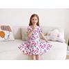imageWonderBabe Girls Dresses Toddler Dinosaur Summer Sundress Kids Short Sleeve School Casual A Line Twirly Skater DressesAcat