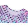imageWonderBabe Girls Dresses Toddler Dinosaur Summer Sundress Kids Short Sleeve School Casual A Line Twirly Skater DressesAmermaid