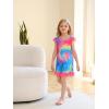 imageWonderBabe Girls Nightgowns Unicorn Pajamas for girl Mermaid Sleepwear Toddler Nightgown Night Sleep Dress ClothesBtie Dye