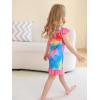 imageWonderBabe Girls Nightgowns Unicorn Pajamas for girl Mermaid Sleepwear Toddler Nightgown Night Sleep Dress ClothesBtie Dye
