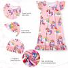 imageWonderBabe Girls Nightgowns Unicorn Pajamas for girl Mermaid Sleepwear Toddler Nightgown Night Sleep Dress ClothesCunicorn