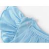 imageWonderBabe Princess Dress With Cape Girls Christmas Birthday Party Cosplay Costume Toddler Ruffle Sleeve Fancy Outfit GiftLight Blue