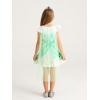 imageWonderBabe Princess Dress With Cape Girls Christmas Birthday Party Cosplay Costume Toddler Ruffle Sleeve Fancy Outfit GiftLight Green
