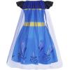 imageWonderBabe Princess Dress With Cape Girls Christmas Birthday Party Cosplay Costume Toddler Ruffle Sleeve Fancy Outfit GiftSky Blue