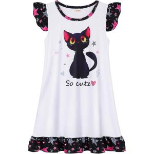 imageWonderBabe Girls Nightgowns Unicorn Pajamas for girl Mermaid Sleepwear Toddler Nightgown Night Sleep Dress ClothesBcat
