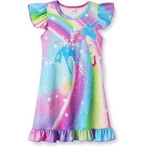 imageWonderBabe Girls Nightgowns Unicorn Pajamas for girl Mermaid Sleepwear Toddler Nightgown Night Sleep Dress ClothesGunicorn
