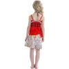 imageWonderBabe Girls Princess Costume Toddler Kids Theme Birthday Outfits Halloween Dress up TwoPieces Crop Top Tassel Skirt SetRed