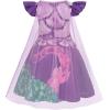 imageWonderBabe Girls Princess Costumes Princess Dresses Fancy Dress Up Outfits with Cape Birthday Party Christmas CosplayDark Purple