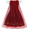 imageWonderBabe Girls Princess Costumes Princess Dresses Fancy Dress Up Outfits with Cape Birthday Party Christmas CosplayDark Red