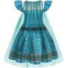 imageWonderBabe Girls Princess Costumes Princess Dresses Fancy Dress Up Outfits with Cape Birthday Party Christmas CosplayGreen