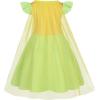 imageWonderBabe Girls Princess Costumes Princess Dresses Fancy Dress Up Outfits with Cape Birthday Party Christmas CosplayLight Green