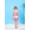 imageWonderBabe Girls Princess Two Piece Swimsuit Kids Bathing Suits Ruffles Fancy Swimwear Surf Beach Summer Swimming Tankini SetPurple