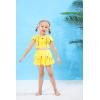 imageWonderBabe Girls Princess Two Piece Swimsuit Kids Bathing Suits Ruffles Fancy Swimwear Surf Beach Summer Swimming Tankini SetYellow