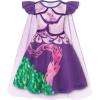 imageWonderBabe Girls Princess Costumes Princess Dresses Fancy Dress Up Outfits with Cape Birthday Party Christmas CosplayDark Purple