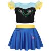 imageWonderBabe Girls Princess Two Piece Swimsuit Kids Bathing Suits Ruffles Fancy Swimwear Surf Beach Summer Swimming Tankini SetBlack