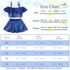 imageWonderBabe Descendants Bathing Suit for Girls Princess Two Piece Ruffle Swimsuit Kids Bikini Set Swimwear Dress UpEvie